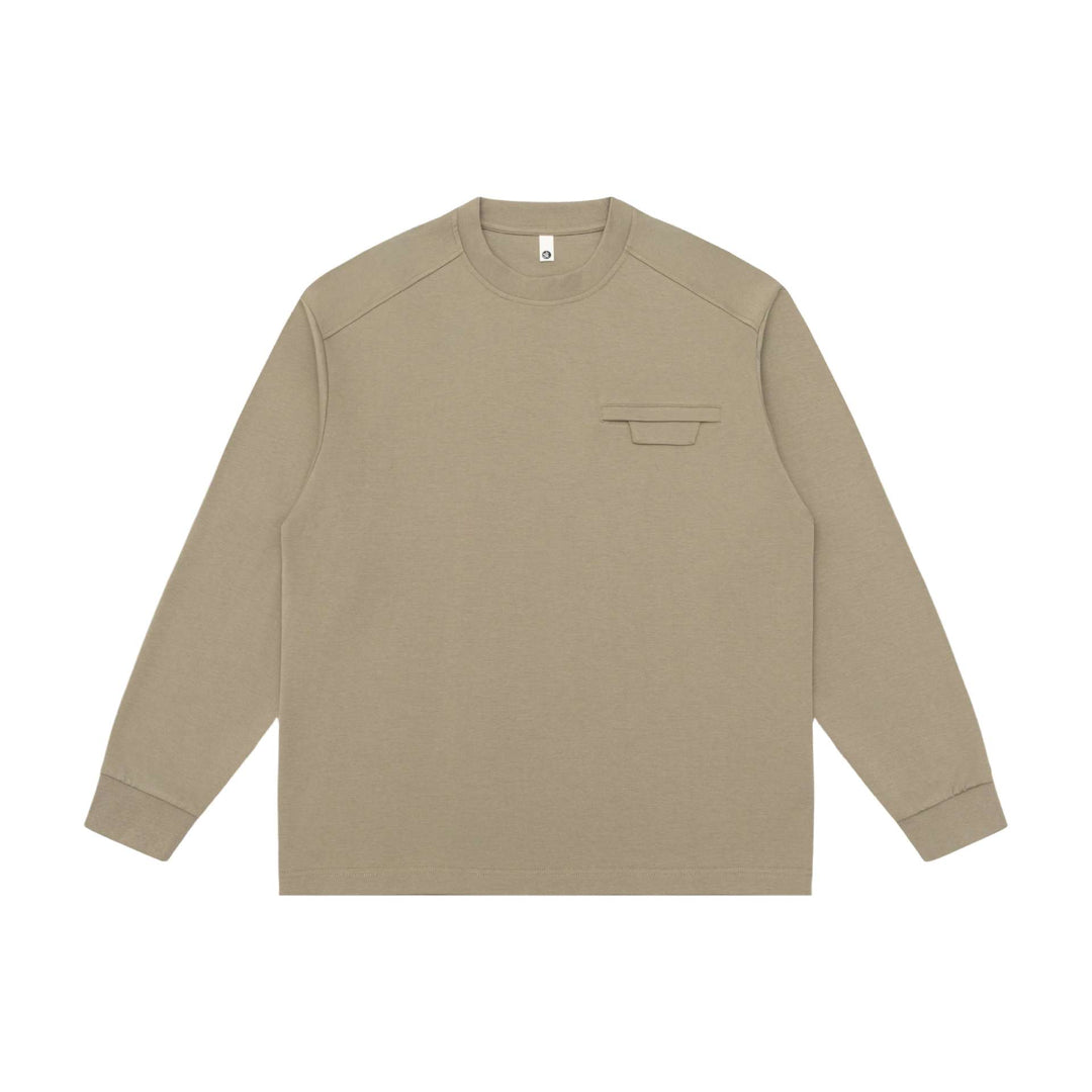 Unisex Oversize-Sweatshirt mit Raglanärmeln und verdeckter Brustklappe Drune