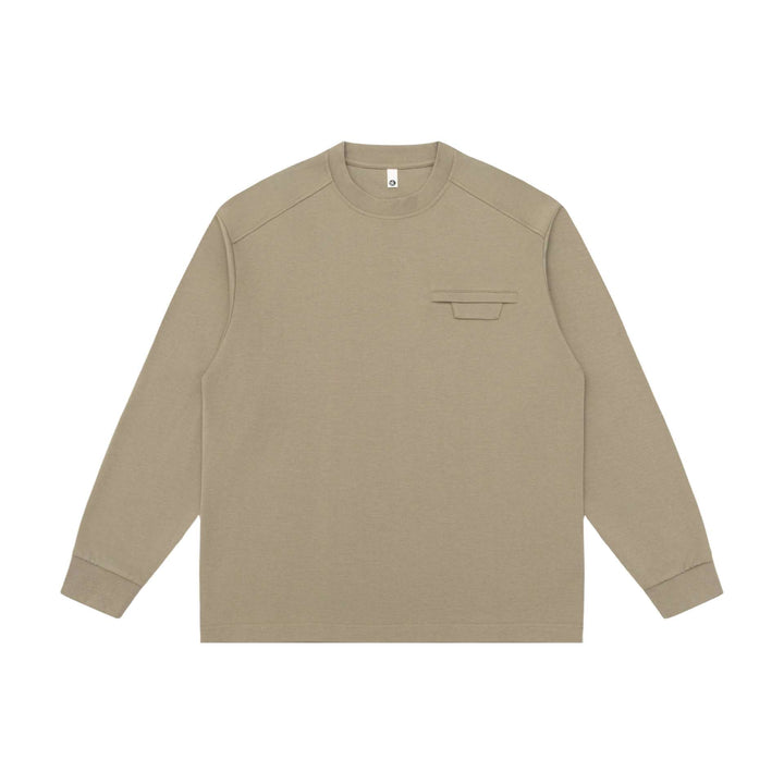 Unisex Oversize-Sweatshirt mit Raglanärmeln und verdeckter Brustklappe Drune