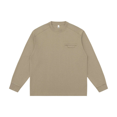 Unisex Oversize-Sweatshirt mit Raglanärmeln und verdeckter Brustklappe Drune