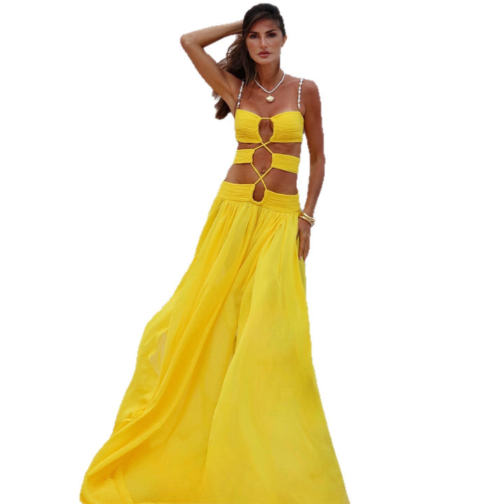 Damen Maxikleid mit einzigartigem Cut-Out Design Drune