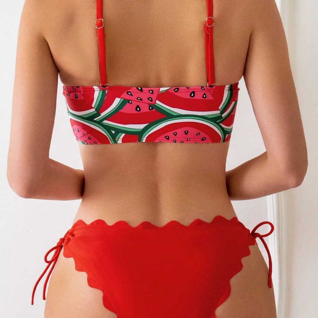Damen Bandeau-Bikini mit verspieltem Knotendesign Drune