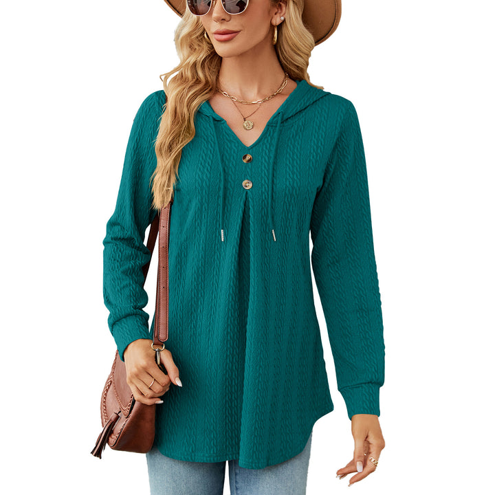 Damen Langarm Hoodie mit strukturiertem Design Drune