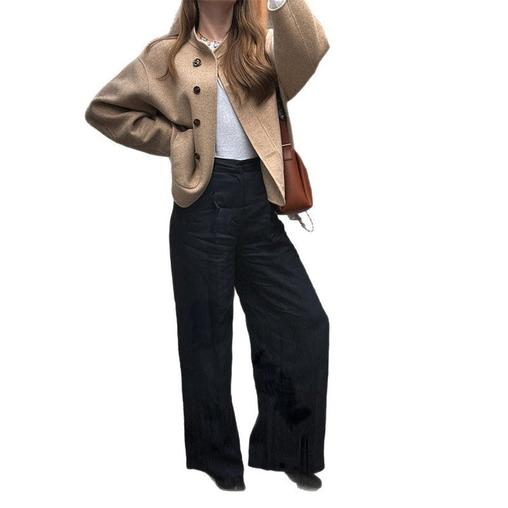 Damen Zeitlose Wolljacke im minimalistischen Design Drune