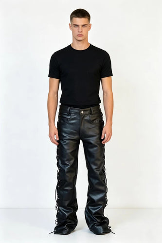 Herren Lederhose mit Schnürdetail