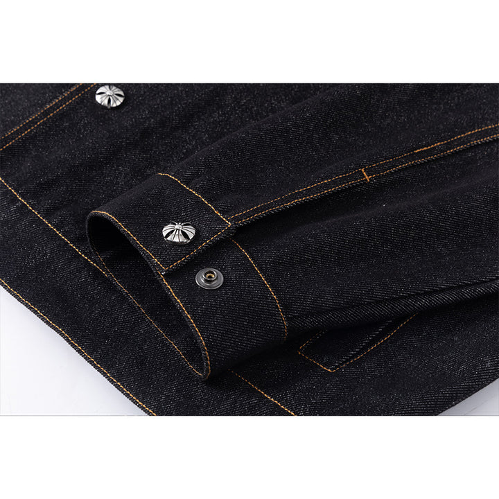 Unisex Oversized Denimjacke mit Vintage-Fade und aufgesetzten Brusttaschen Drune