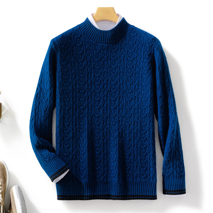 Damen Feinstrickpullover mit Zopfmuster, kurzem Stehkragen und gerippten Abschlüssen Drune