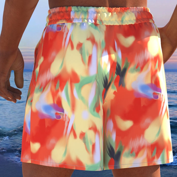 Herren Badeshorts mit animalischem Muster und elastischem Bund Drune