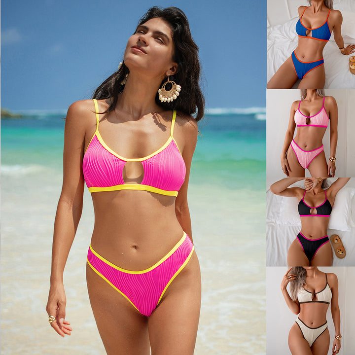 Damen Modischer Bikini mit raffinierten Cut-Outs und breiten Trägern Drune