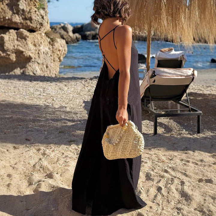 Damen Strandkleid mit Rückenausschnitt Drune