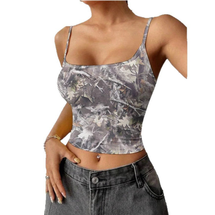 Damen ärmelloses Top im Camouflage-Design Drune