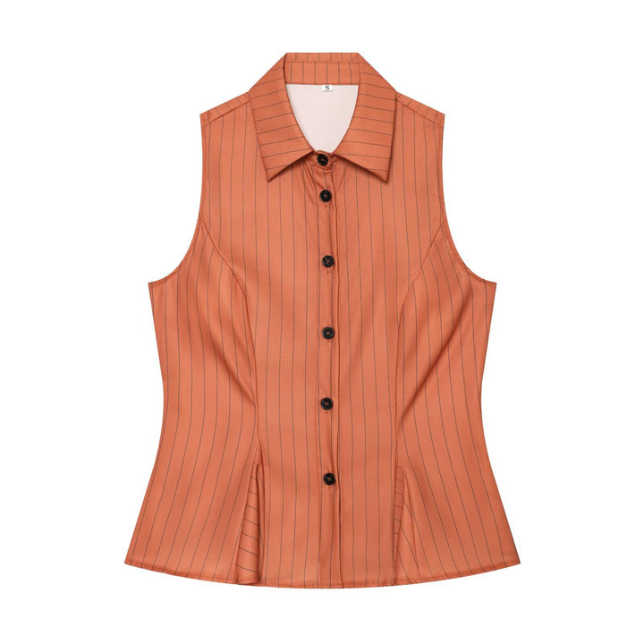 Damen Weite Nadelstreifen‑Hose mit hoher Taille und geradem Bein Drune