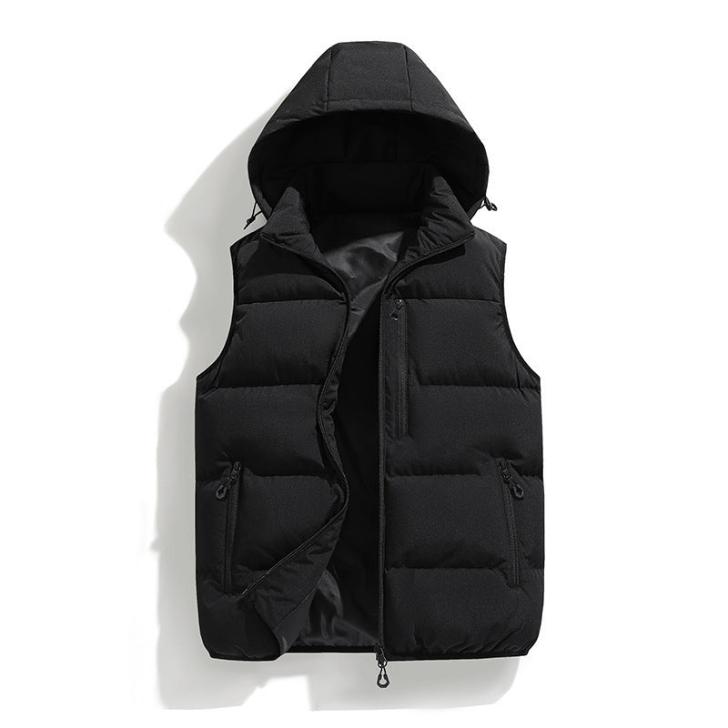 Herren Wattierte Outdoor-Weste mit Kapuze Drune