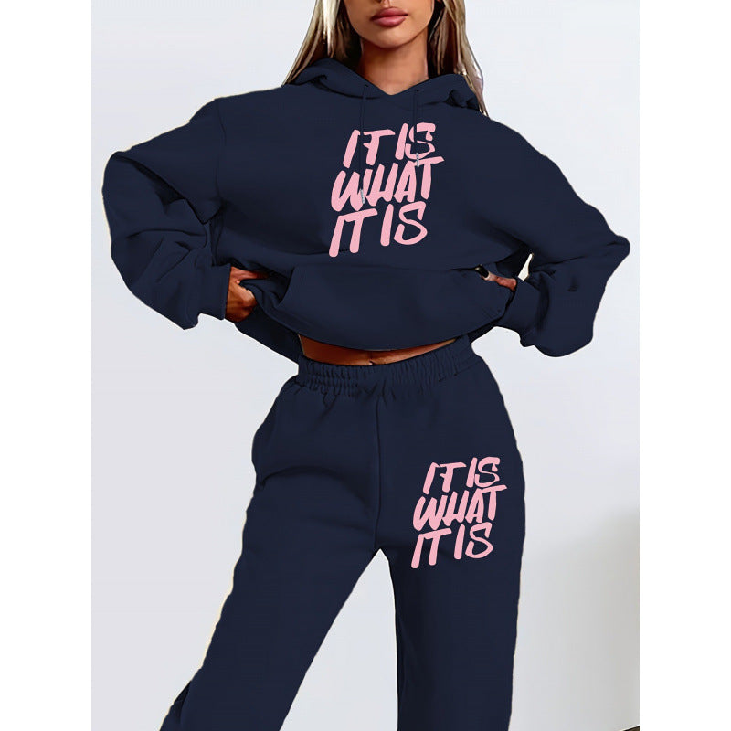 Damen Sweatshirt und Jogginghose Set Drune