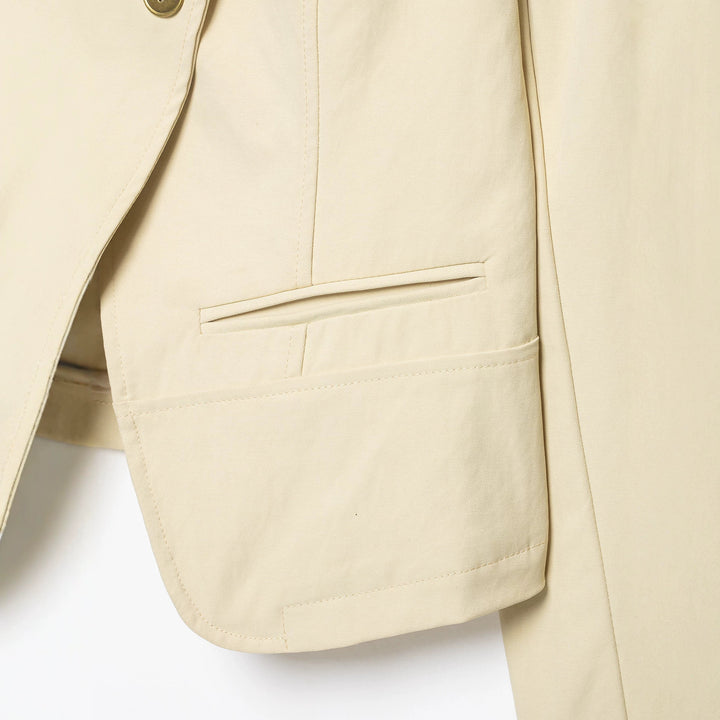 Damen Kurzblazer mit asymmetrischer Knopfleiste und hohem Stehkragen Drune