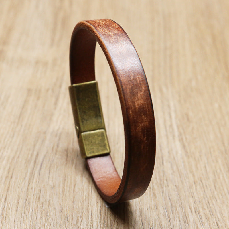Drune | Robuste Lederarmband mit Messingschließe