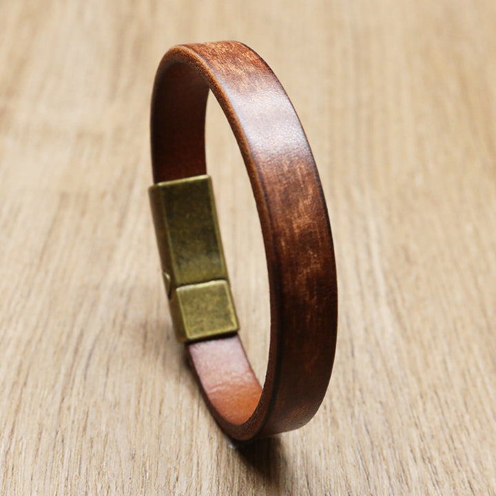 Drune | Robuste Lederarmband mit Messingschließe