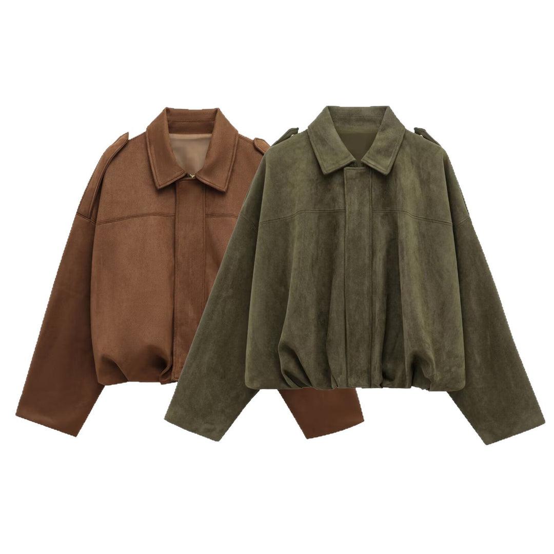 Damen modische Jacke mit voluminösen Ärmeln und elegantem Schnitt Drune