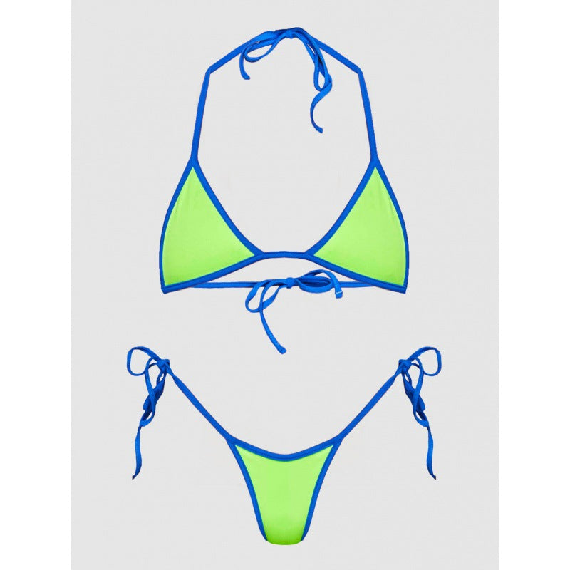 Damen Triangelbikini mit sportlichen Schnürdetails und offenen Seiten Drune
