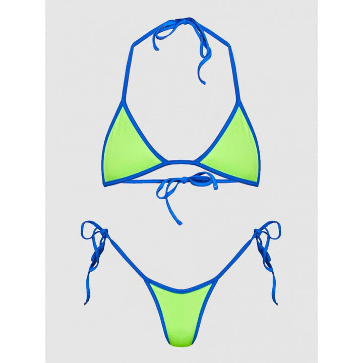 Damen Triangelbikini mit sportlichen Schnürdetails und offenen Seiten Drune