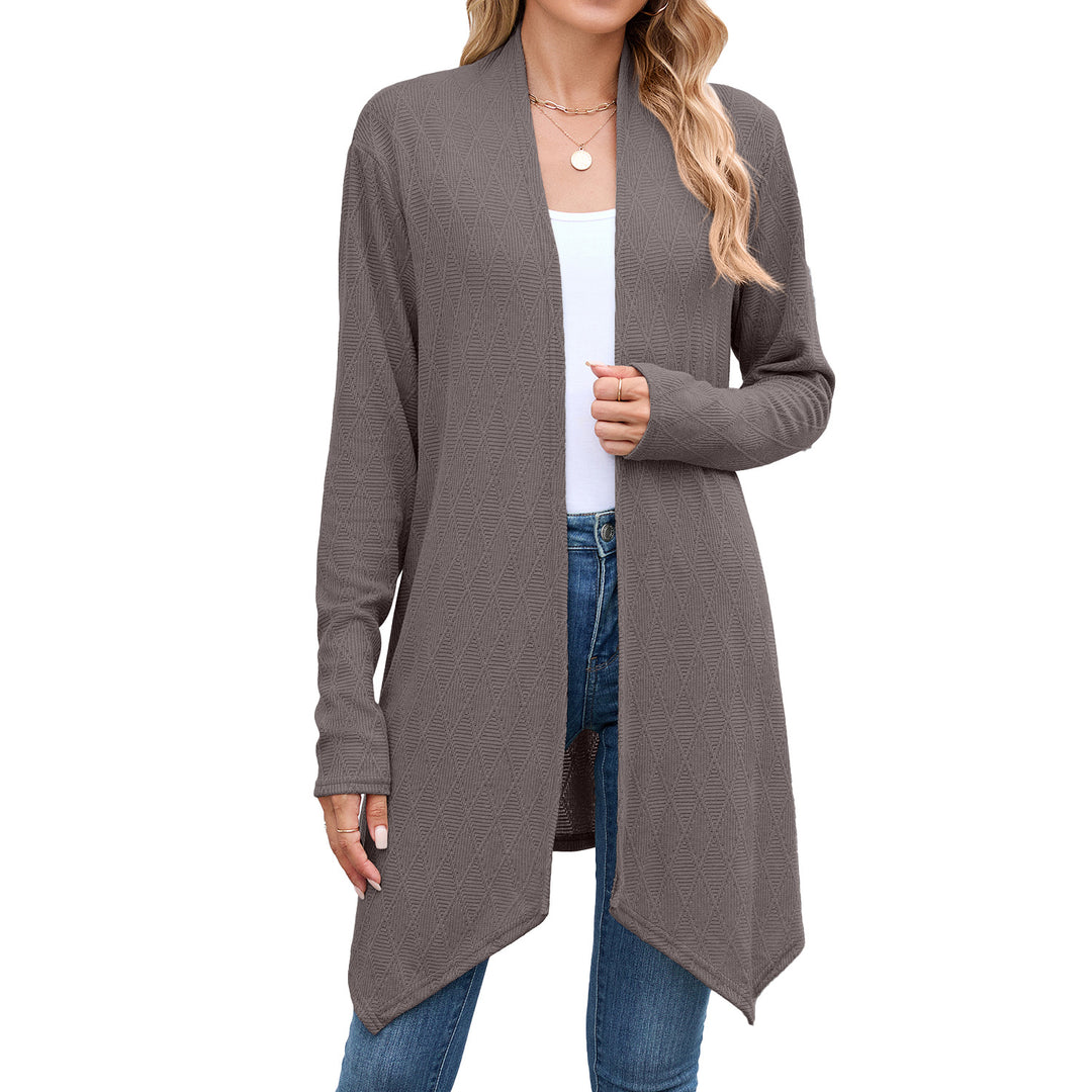 Damen Strickjacke mit modischem Rautenmuster Drune