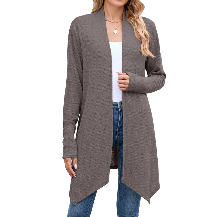Damen Strickjacke mit modischem Rautenmuster Drune