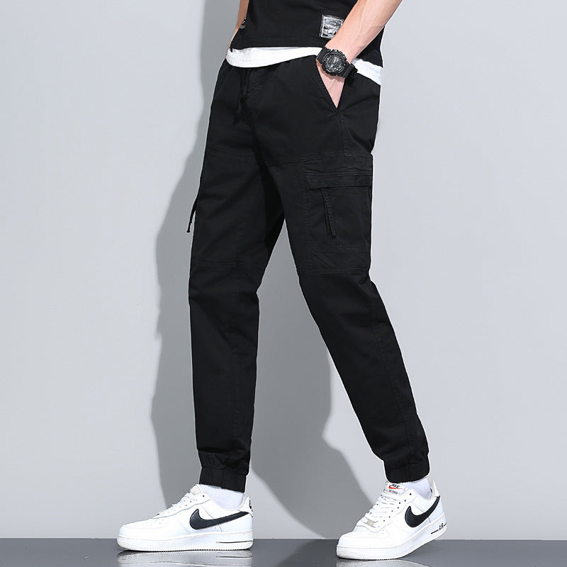 Herren Urbaner Tactical-Cargo-Jogger mit ergonomischen Kniefalten, integrierter Schlüsselöse und elastischem Knöchelabschluss Drune