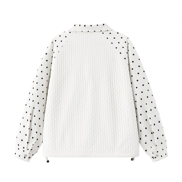Damen Sportliche Poloshirt mit Punktedesign Drune