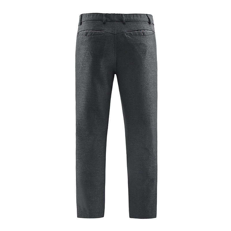 Herren Tailored-Chinohose mit geradem Bein, Gürtelschlaufen & Wiener Naht Drune