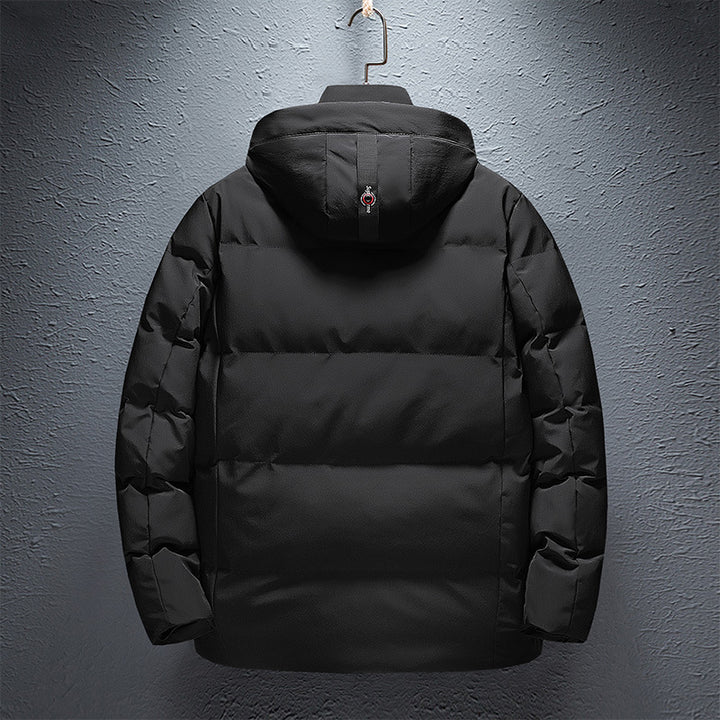 Herren Wattierte Kurzparka mit Kapuze, wasserabweisender Oberfläche und Utility-Taschen Drune