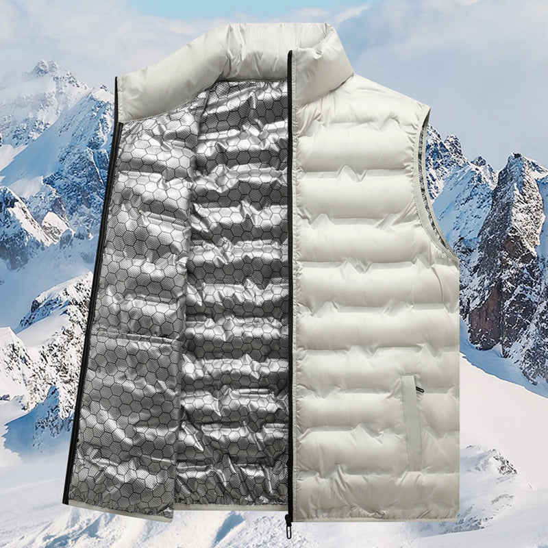 Herren Thermo-Steppweste mit reflektierendem Wärme-Reflex-Innenfutter und Stehkragen Drune