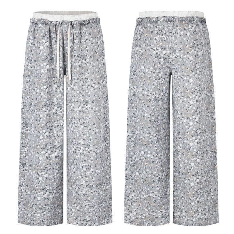 Damen Palazzo‑Glitzerhose mit elastischem Bund und Kordelzug Drune
