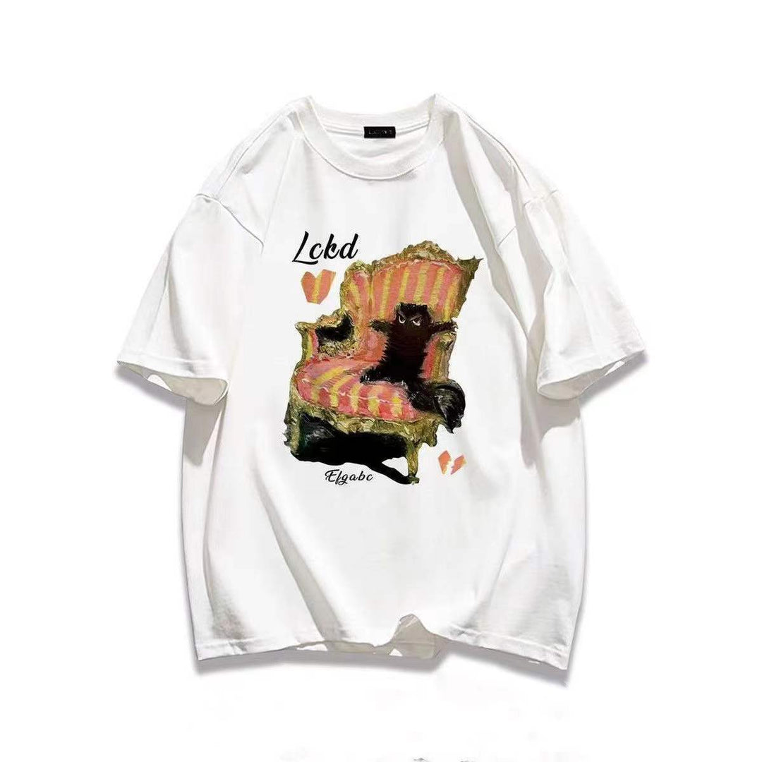 Damen Sweatshirt mit humorvollem Katzendesign Drune