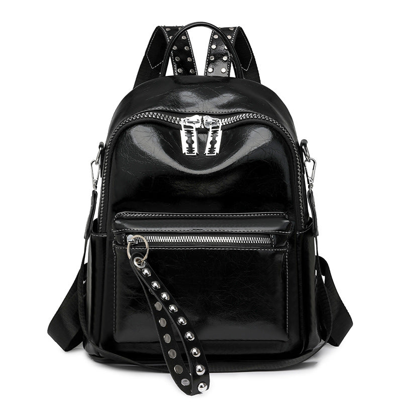Drune | Rucksack - Silber - Hochwertiges Leder mit Polyester-Futter