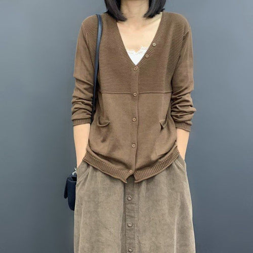 Damen Strickjacke mit strukturierten Details Drune