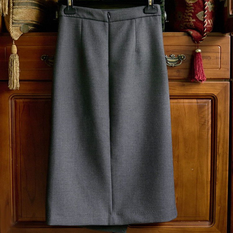 Damen Eleganter Faltenrock mit asymmetrischem Design Drune