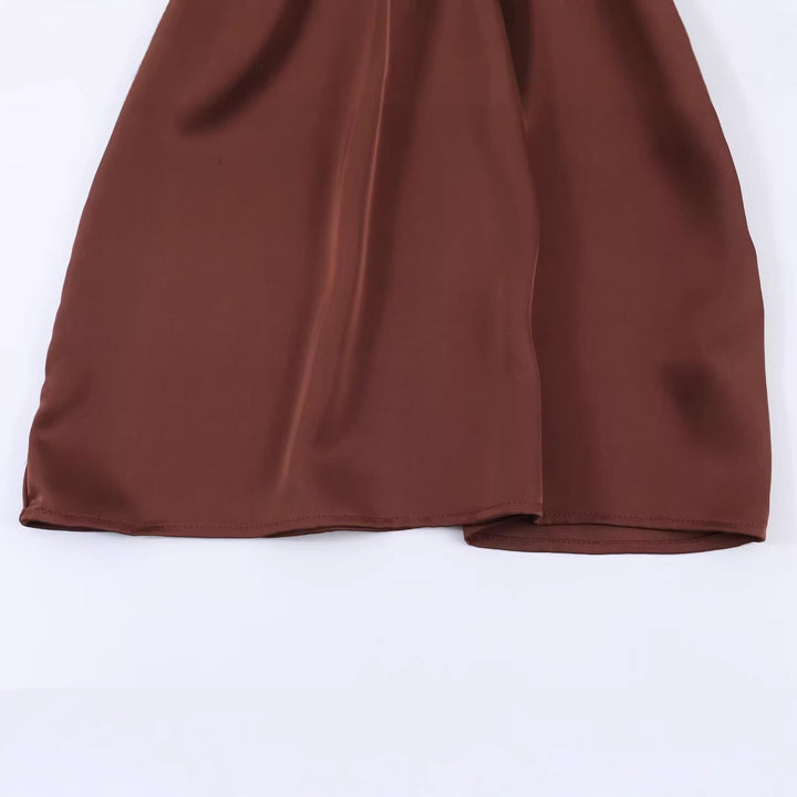 Damen Kurzes A-Linien-Kleid mit Rosen-Jacquard, Volantärmeln und Ziergürtel Drune