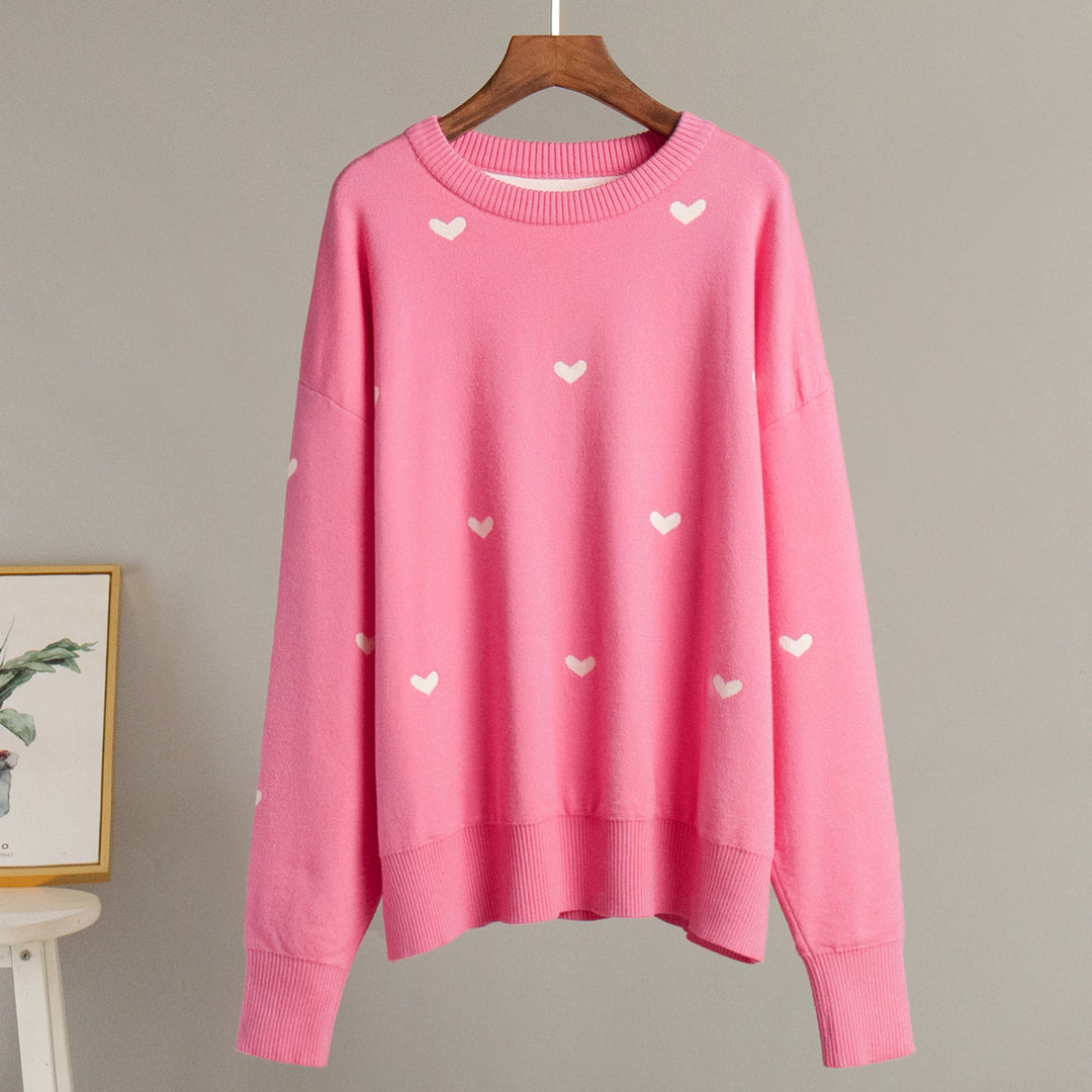 Damen Sweater mit Herzmotiv Drune