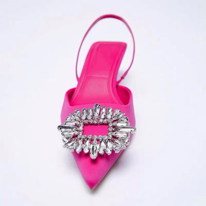 Damen Slingback-Pantoletten mit funkelndem Schmuckdetail und elegantem Design Drune