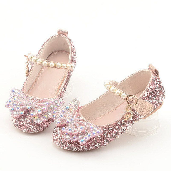 Mädchen Glitzernde Ballerinas mit filigranen Schleifenapplikationen Drune