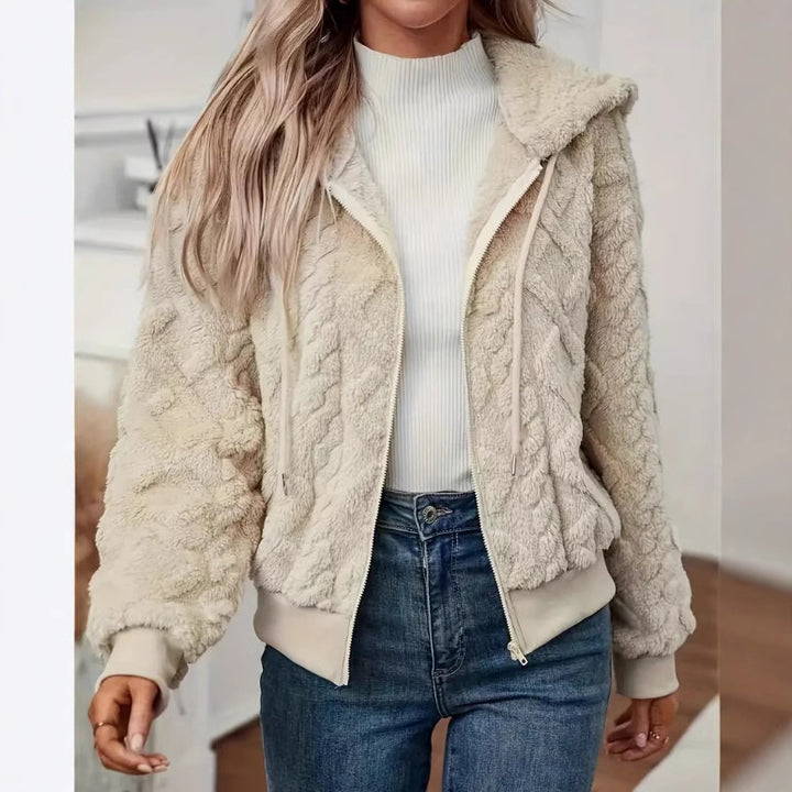 Damen Kuschelige Fleecejacke Drune