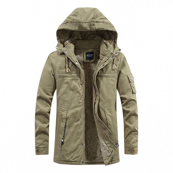 Herren Strapazierfähige Fleecejacke mit Kapuze Drune