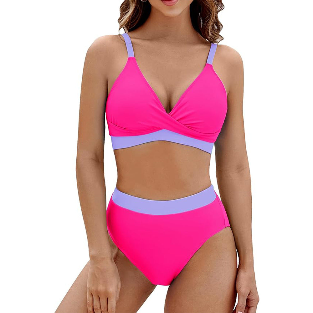Damen Sportlicher Bikini mit modischem Wickeldesign Drune