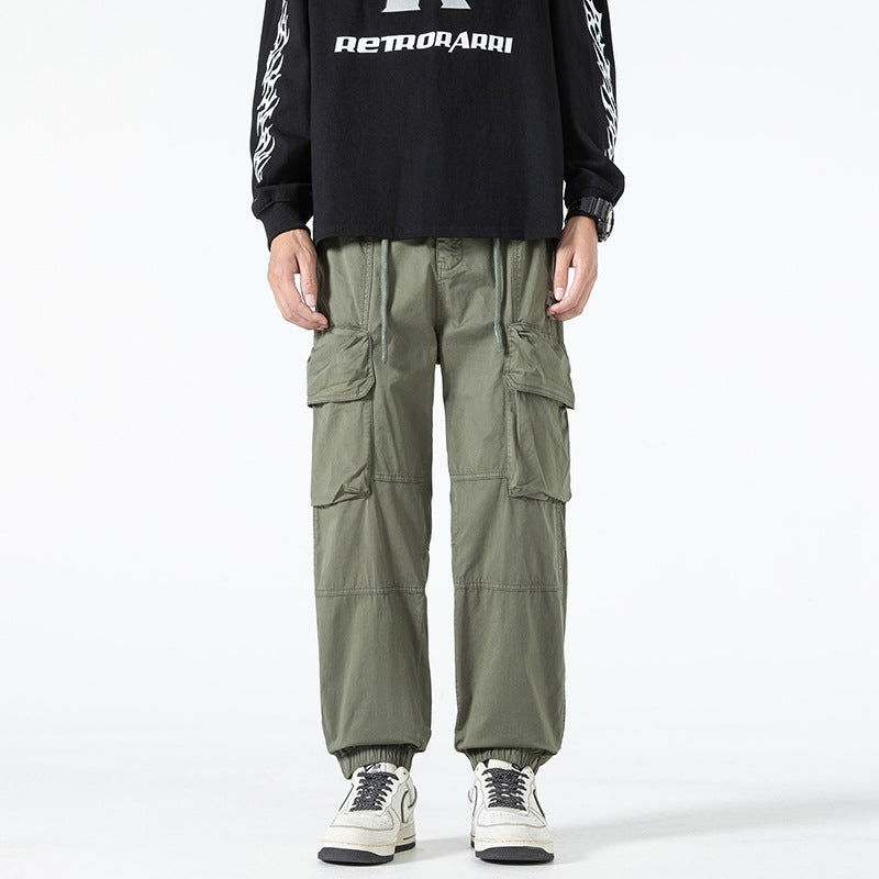 Herren Utility-Cargo-Jogginghose im Workwear-Look mit Tunnelzugbund und elastischen Beinabschlüssen Drune