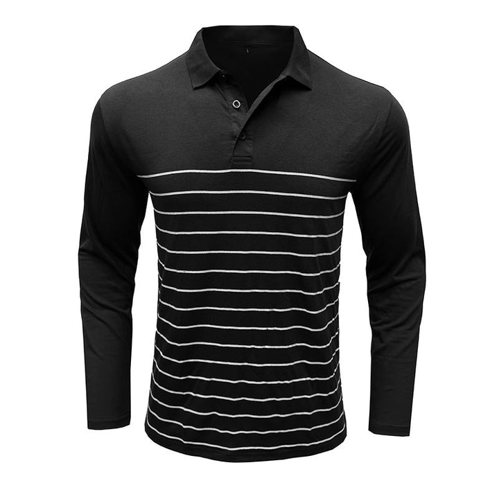 Drune | Pique Pullover Slim Passform Baumwollstrick Elegantes Streifenmuster