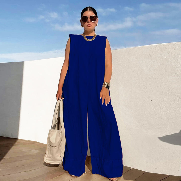 Damen Weit geschnittener Jumpsuit mit Kapuze und tiefer Taille Drune