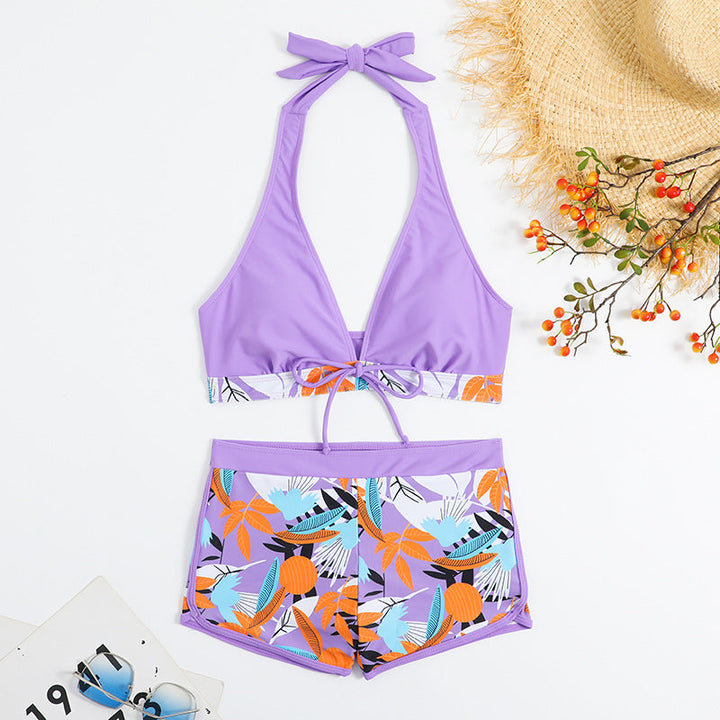 Damen Sportliches Bikiniset mit floralem Design Drune