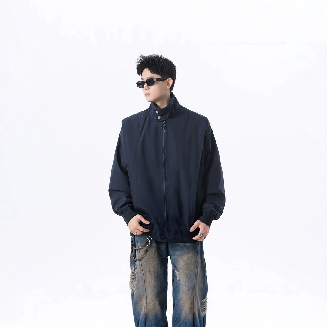 Herren Urbane Utility-Jacke mit hohem Kragen Drune