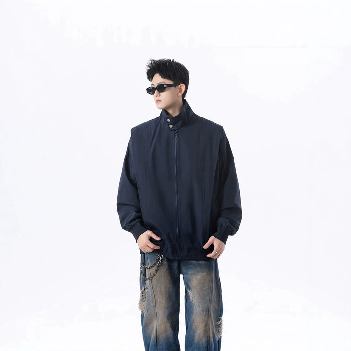 Herren Urbane Utility-Jacke mit hohem Kragen Drune