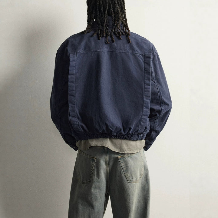 Herren Leichte Oversized Fieldjacke mit Stehkragen und Knebelverschlüssen Drune