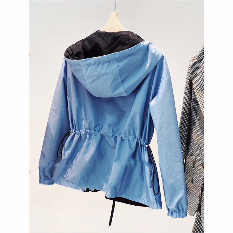 Damen Modische Übergangsjacke mit verstellbarem Bund Drune